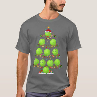 ピックボールラバー照明サンタピックボールクリステム Tシャツ