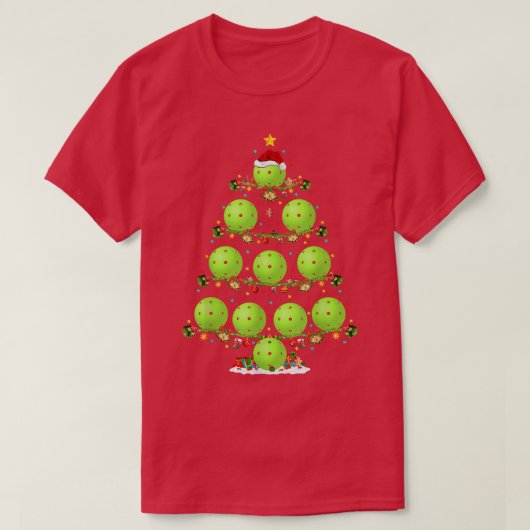 ピックボールラバー照明サンタピックボールクリステム Tシャツ (デザイン正面)