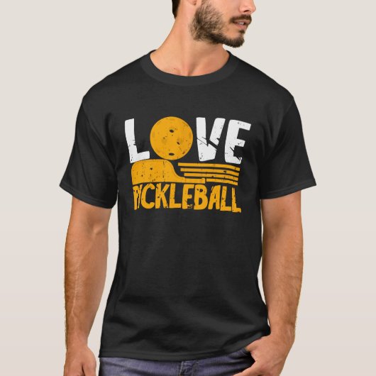 ピックボールラブパドルボールスポーツパドルボールプラ Tシャツ (正面)