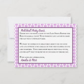 ピックボールラベンダー新郎新婦 サンキューカード (裏面)