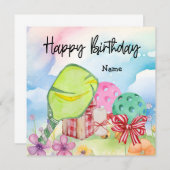 ピックボール付き誕生日プレゼント (正面/裏面)