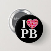 ピックボール充填ハートピンクと赤IハートPB 缶バッジ (正面&裏面)