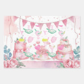 ピックボール包装紙ピンクをテーマ ラッピングペーパーシート (正面3)