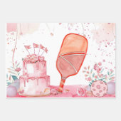 ピックボール包装紙ピンクをテーマ ラッピングペーパーシート (正面2)