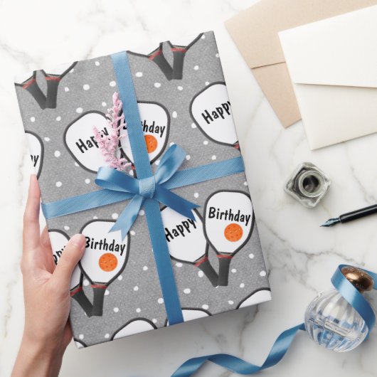 ピックボール及び誕生日用パドル ラッピングペーパー (ギフト)