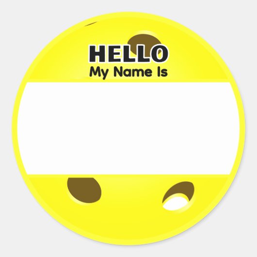 ピックボール名タグ – トーナメント社交レッスン ラウンドシール (正面)