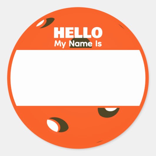 ピックボール名タグ – トーナメント社交レッスン ラウンドシール (正面)