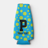 ピックボール型クールボトルとカスタム文字 ボトルクーラー (正面)