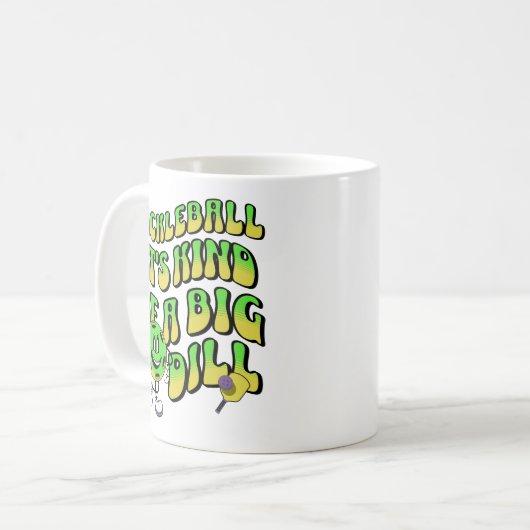 ピックボール大きなディル選手の一種おもしろいだ コーヒーマグカップ (正面左)