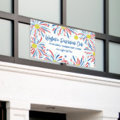 ピックボール大会パーティー愛国花火 横断幕 (ビルの外側)