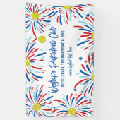 ピックボール大会パーティー愛国花火 横断幕 (縦)