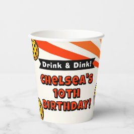 ピックボール女子バースデーパーティーレトロ選手 紙コップ