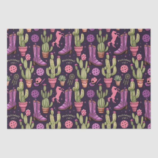 🐴 🌵ピックボール女性のカーボーイ 薄葉紙 (正面)