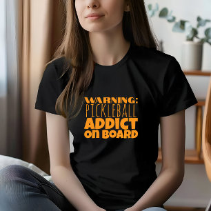 ピックボール好おもしろいきオレンジのスローガンTシャツ Tシャツ