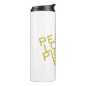 ピックボール平和と愛の黄色 タンブラー (回転左)