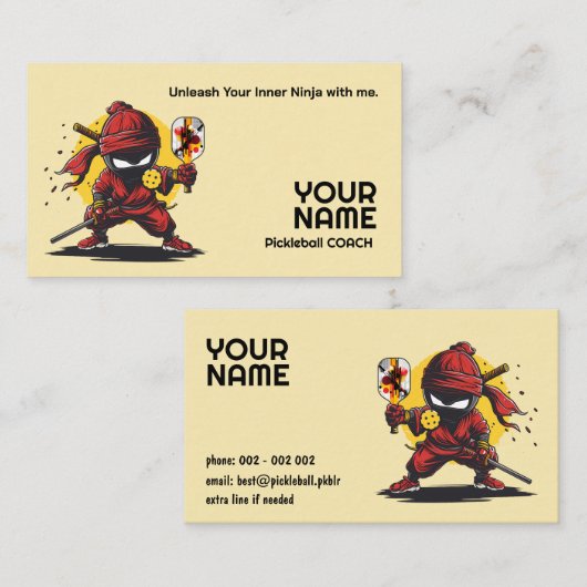 ピックボール忍者プロ 名刺 (正面/裏面)