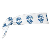 ピックボール忍者模様ブルー タイヘッドバンド (回転270)