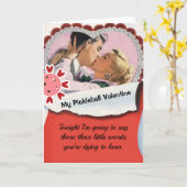 ピックボール恋人バレンタインデー3つの小さな単語 カード (黄色い花)