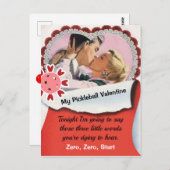 ピックボール恋人バレンタインデー3つの小さな単語 ポストカード (正面/裏面)