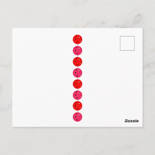 ピックボール恋人バレンタインデー3つの小さな単語 ポストカード (裏面)