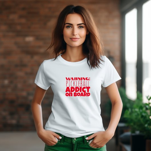 ピックボール愛おもしろい者の夢の赤いスローガンTシャツ Tシャツ