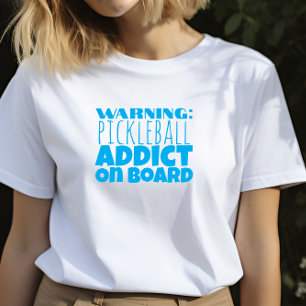 ピックボール愛好家のドリームおもしろい・ブルー・スローガンTシャツ Tシャツ