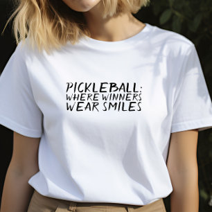 ピックボール愛好家の夢の黒いおもしろいスローガン Tシャツ