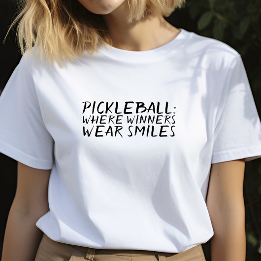 ピックボール愛好家の夢の黒いおもしろいスローガン Tシャツ