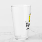 ピックボール愛好家は引用文付きドリンクユーモアのあるガラス タンブラーグラス (右)