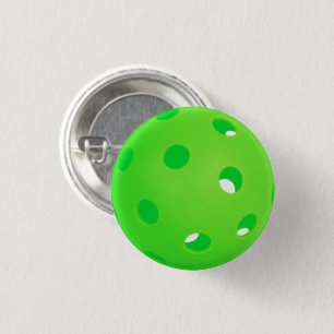 ピックボール明るいグリーンのピックボールアクセサリー 缶バッジ