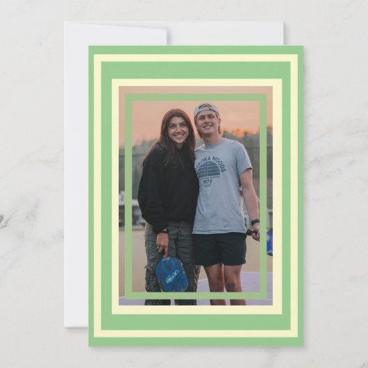 ピックボール最後のスイング前のリングや輪セージ写真 招待状 (裏面)