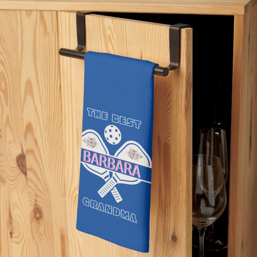 ピックボール最高のおばあんフローラパドル キッチンタオル (三つ折り)