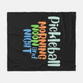 ピックボール朝と夜 フリースブランケット (正面(横))