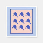 ピックボール柄ナピン スタンダードカクテルナプキン (正面)