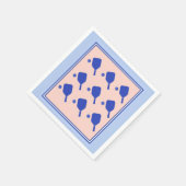 ピックボール柄ナピン スタンダードカクテルナプキン (角)