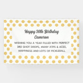 ピックボール柄パーティー又はトーナメントカスタム 横断幕 (横)