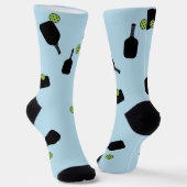 ピックボール柄ペットフォトブルーパーソナライズされた ソックス (傾斜あり)