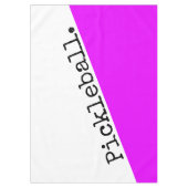 ピックボール熱帯ピンクホワイト斜めカラーブロック テーブルクロス (正面)