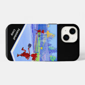 ピックボール熱狂するカラフルデザイン iPhoneケース (裏面横)