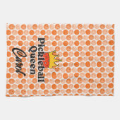 ピックボール王妃オレンジボールパーソナライズされたイン キッチンタオル (横)