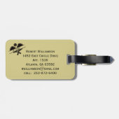 ピックボール男カスタムイニシャル名 ラゲッジタグ (裏面横)