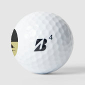 ピックボール男ゴルファーMonogramイニシャル名 ゴルフボール (ロゴ)