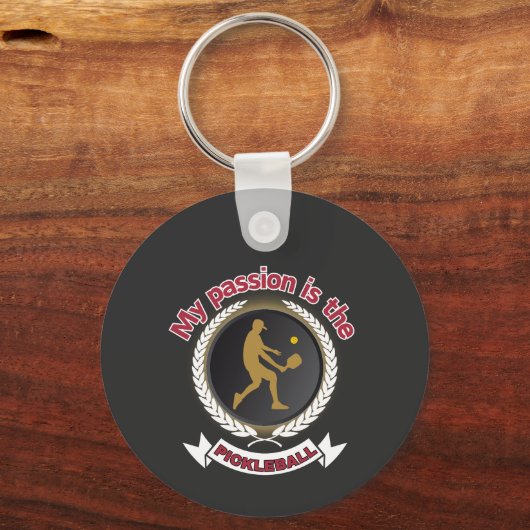 ピックボール男性アスリートコートパッションエネルギー キーホルダー (正面)