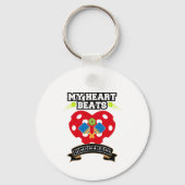 ピックボール男性アスリートコートパッションエネルギー キーホルダー (裏面)