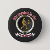 ピックボール男性アスリートコートパッションエネルギー 缶バッジ (正面)