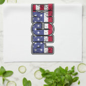 ピックボール米国国旗 キッチンタオル (折り畳み)