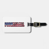 ピックボール米国国旗 ラゲッジタグ (正面横)