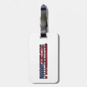 ピックボール米国国旗 ラゲッジタグ (裏面縦)