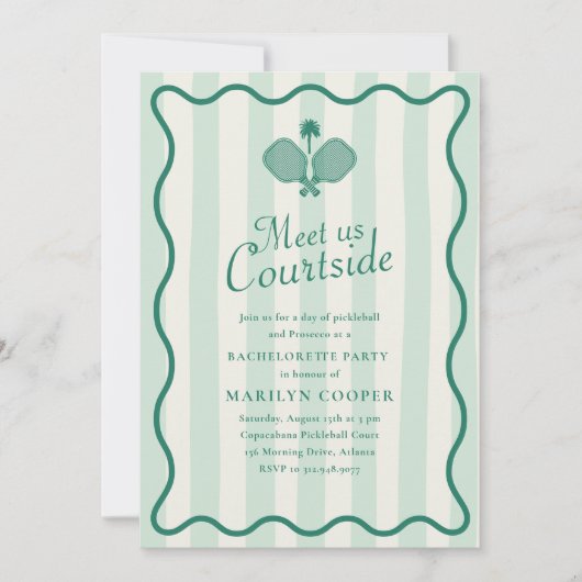 ピックボール美学エレガントバチェロレッテ 招待状 (正面)