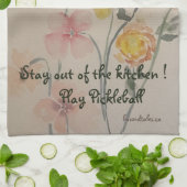 ピックボール茶タオル キッチンタオル (折り畳み)